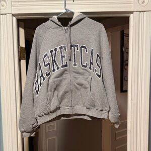Basketcase Gray Zip-Up Hoodie